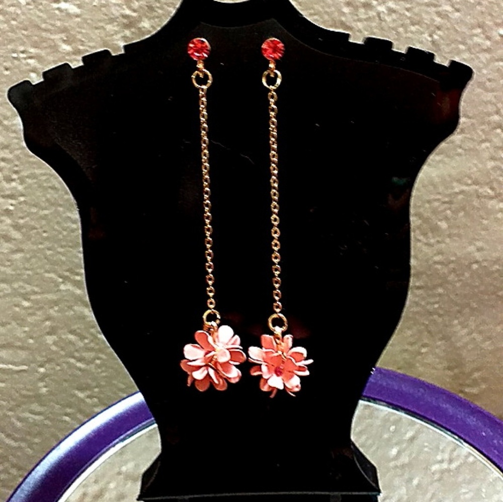 Beautiful acrylic tortoise shell earrings
